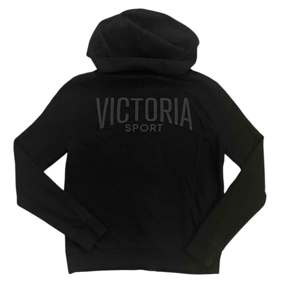 y2k victoria’s secret graphic black full zip hoodie sweatshirt sweater